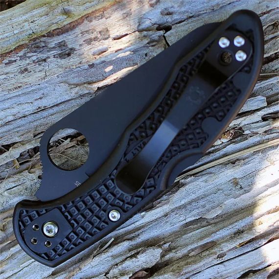 Ніж Spyderco Salt 2 Black Blade H-1 Serrated FRN Black | Зображення 5