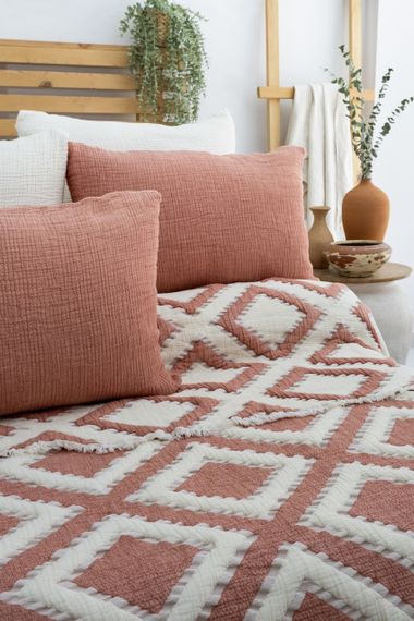 Муслиновое покрывало Saheser Sonia 240 х 260 см. Kiremit | Зображення 1