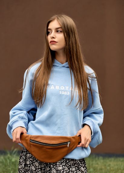 Сумка на пояс бананка Sambag Soho BSS Натуральна руда шкіра (82113121w) | Зображення 4