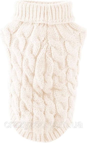 Светр для собак та котів EcoToys White M білий A: 25 см B: 36 см C: 27 см M-7005 | Зображення 1
