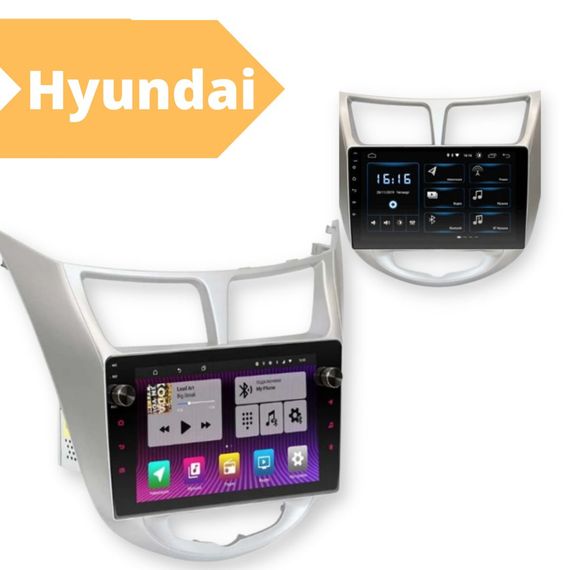 Штатная автомагнитола Hyundai Accent 2010-2016 (9") Android 10.1 4/32 белая (MER-14097_5463) | Зображення 1