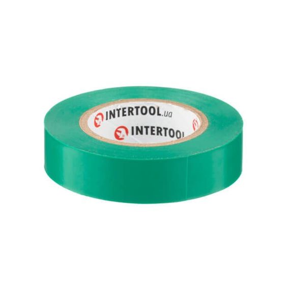 Стрічка ізоляційна 0.15 мм*17 мм*15м зелена INTERTOOL IT-00411 | Зображення 1