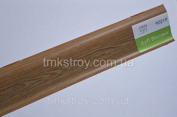 Плинтус ПВХ Grun Holz с кабель-каналом 2500*60*22мм Дуб Винсент (90219)