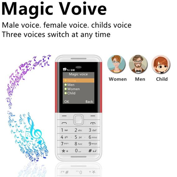 Мини мобильный телефон AIEK BM5310 3SIM Белый | Зображення 2