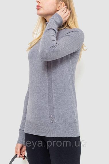 Гольф жіночий однотонний, колір сірий, розмір L-XL FA_008661 | Зображення 2