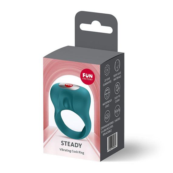 Ерекційне віброкільце Fun Factory Steady Bottle Green Sex Aura | Зображення 4