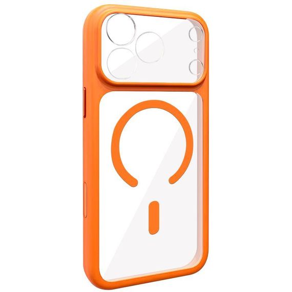 Чохол TPU GETMAN Moon Clear with MagSafe для Apple iPhone 17 Pro Max (6.9") Orange