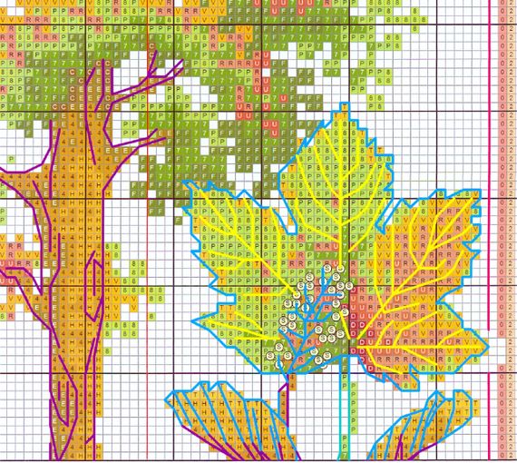 Набор для вышивания крестиком по нанесённой на канву схеме "Botanical garden". AIDA 14CT printed, 39*55см | Зображення 4