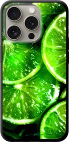 Чохол на iPhone 15 Pro Зелені часточки лимона "852b-3096-2448"