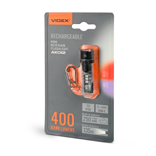 Ліхтарик LED портативний 400Lm 5000К міні VLF-AK012 Videx | Зображення 1