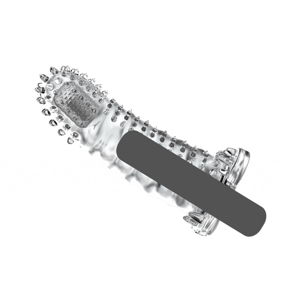 Насадка на член - Brave Man Vibrating Penis Sleeve Clear sexstyle | Зображення 10