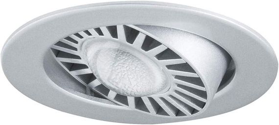 Встраиваемый LED светильник Paulmann 92512, 6.5 Вт, поворотный 30°, хром матовый, алюминиевый корпус, 3000 К | Зображення 1