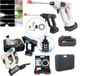 Мийка високого тиску 48v на 2 акумулятори пістолет для миття автомобіля, M-48