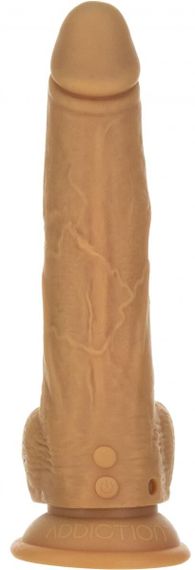 Фалоімітатор з пульсацією Naked ADDICTION Dominic 9″ Caramel, пульт ДК, діаметр 4,2 см | Зображення 1