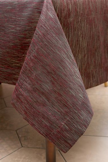 Cкатерть Kayra жаккардовая “Дождик”, 155 х 290 см Бордовый | Зображення 2