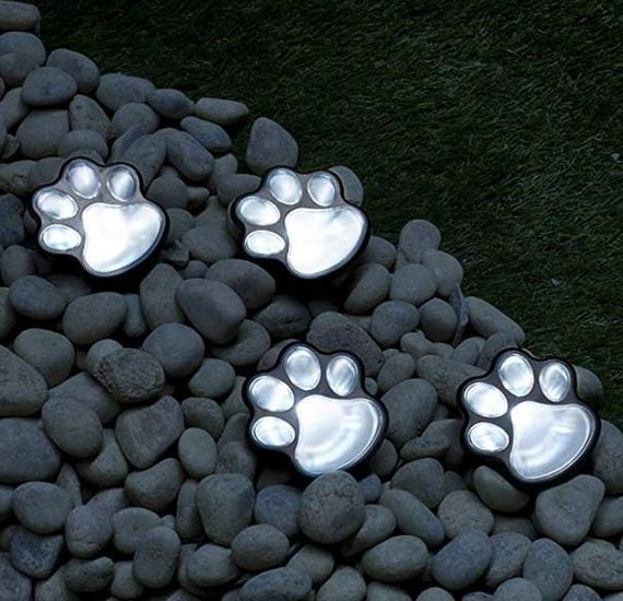 Светильник Solar Paw Print Lights на солнечной батарее 4 шт | Зображення 1