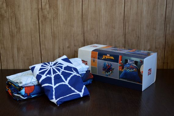 Постільна білизна TAC Disney 160×220 см Spiderman Blue City | Зображення 3