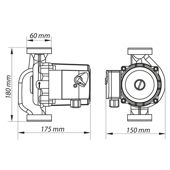 Насос циркуляционный центр. Koer KP.GRS-32 / 8-180 (KP0252) | Зображення 1