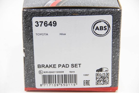 Колодки передні гальмівні Hilux 01-(ABS 37649), ABS (37649) | Зображення 1