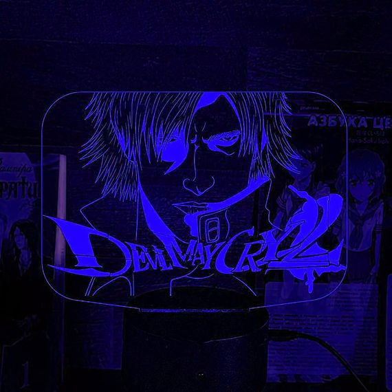 Акриловый светильник-ночник Devil May Cry 4 синий tty-n002004