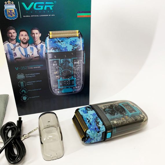 Бритва мужская электрическая аккумуляторная электробритва VGR V-352, Мужская влагостойкая электробритва UB-30 | Зображення 9