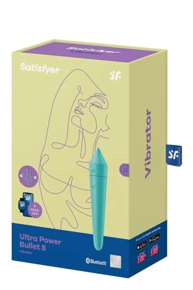 Потужна віброкуля з функцією керування зі смартфона Satisfyer Ultra Power Bullet 8, бірюзовий Sex Aura | Зображення 6