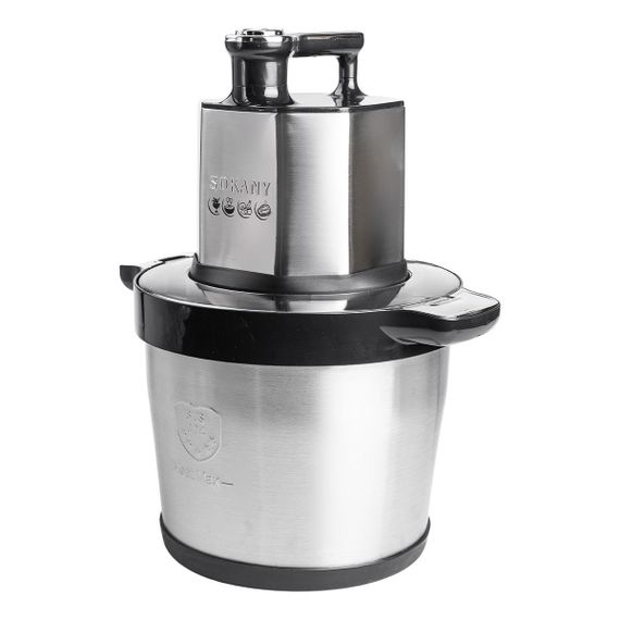 Чопер подрібнювач 800 Вт з чашею на 4,5 літрів 6 лез м'ясорубка Sokany SK-06033 | Зображення 3