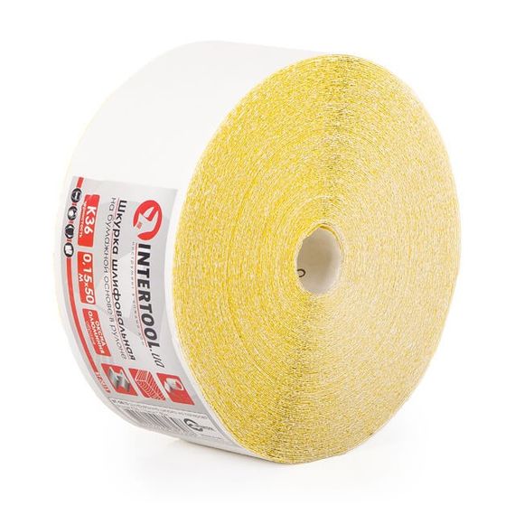 Шліфувальна шкурка на паперовій основі К36, 115мм * 50м INTERTOOL BT-0813 | Зображення 1