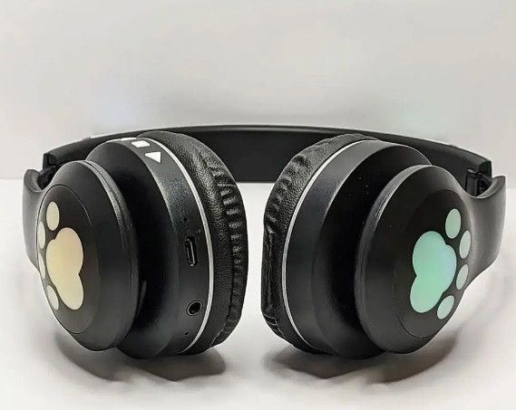 Беспроводные детские Bluetooth наушники Cat Ear VZV-23M с кошачьими ушками Черные | Зображення 3