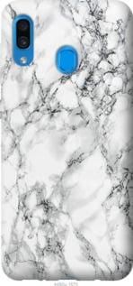 Чехол на Samsung Galaxy A30 2019 A305F Мрамор белый из пластика FCh_042629