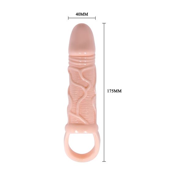 Насадка на член - Pretty Love Carson Vibrating Penis Sleeve Flesh | Зображення 4