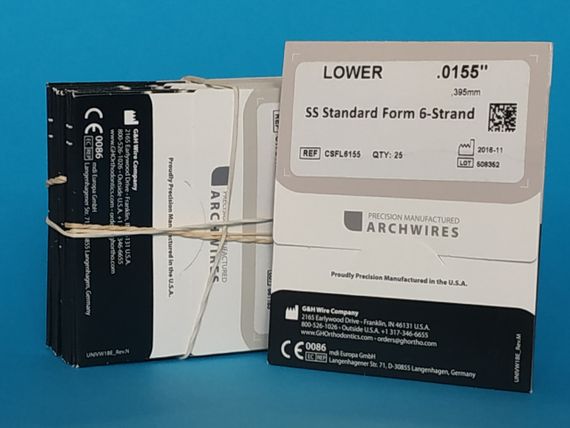 Дуги G&H Orthodontics SS Flex TrueForm I 6-Strand .0155" Upper, 1 шт.