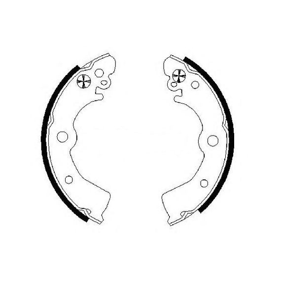Тормозные колодки Bosch барабанные задние NISSAN Almera/Pulsar ''>>00 0986487578 | Зображення 1