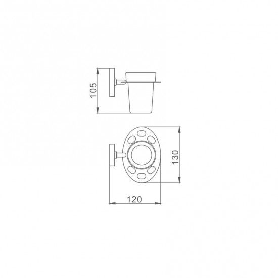 Стакан з тримачем для зубних щіток Frap F1906-1 | Зображення 1