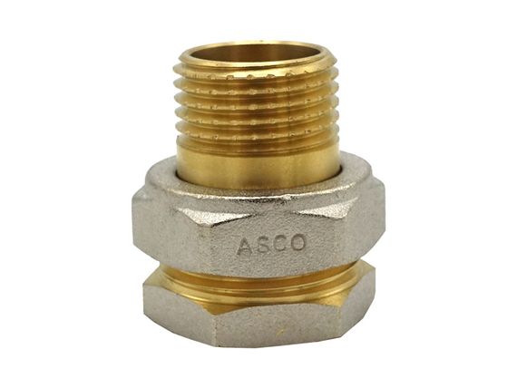 Згін прямий розбірний 1/2" ЗВ нікель. з проточкою ASCO 1/130 | Зображення 3
