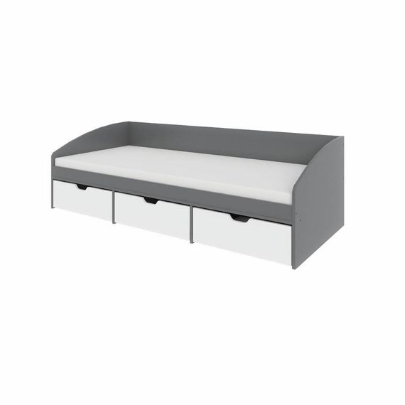 Ліжко односпальне з ящиками Еверест Комфорт 3 193х84х59  см Графіт/Німфея Альба (EVR-5736) | Зображення 6