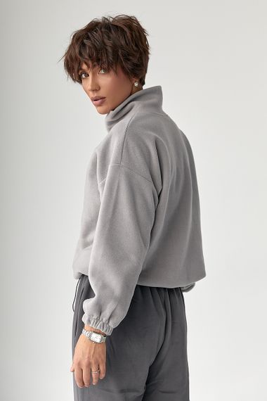 Флісова кофта на блискавці - сірий цвет, 38р (є розміри) | Зображення 1