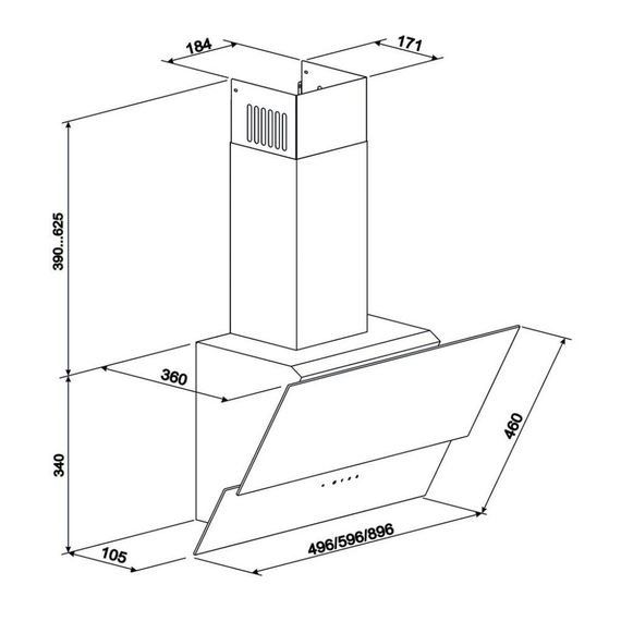 Вытяжка кухонная Eleyus Element 700 60 BL | Зображення 9