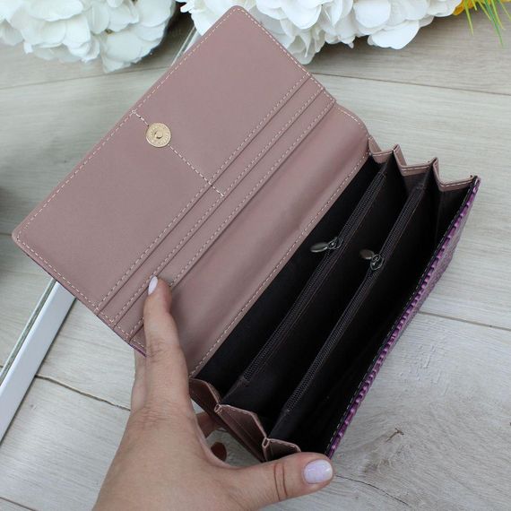 Кошелек женский на магнитах из экокожи 19х10см | Зображення 6