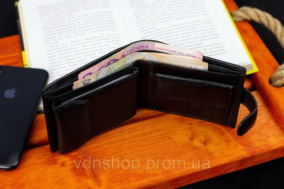 Чорне чоловіче портмоне з натуральної шкіри із візитницею Marco Coverna MC-2057-1 | Зображення 9