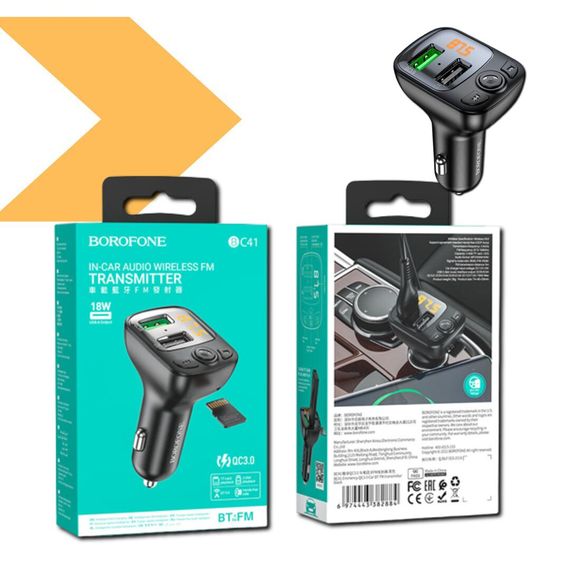 FM-трансмітер з Bluetooth та підтримкою Quick Charge 3.0 XPRO BC41 (37233-01_218) | Зображення 1