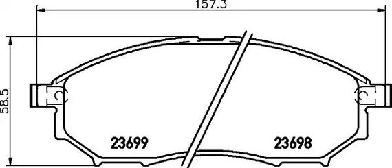 Колодки передні гальмівні Nissan Qashqai 07-13/Pathfinder 05-(sumitomo), HELLA PAGID (8DB355013141) | Зображення 3