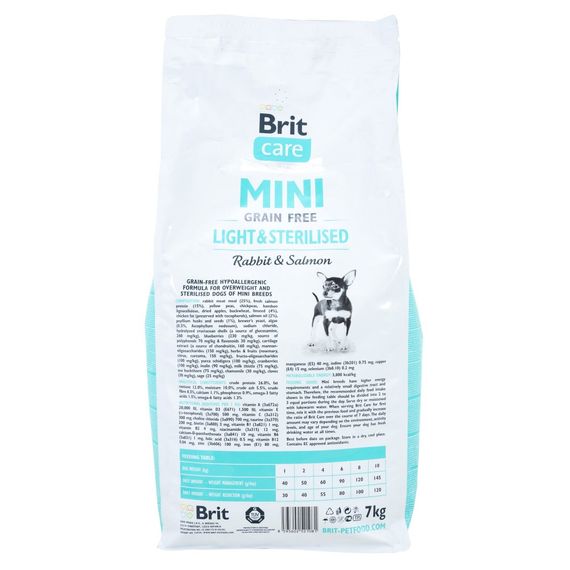 Корм сухий Brit Care Grain Free Mini Light Sterilised для дорослих собак дрібних порід з зайвою вагою або стерілізованих з к | Зображення 2