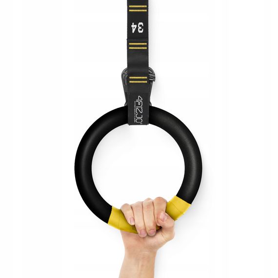 Гімнастичні кільця 4FIZJO з ABS пластику, регульовані Black/Yellow (P-5905973406109) | Зображення 7