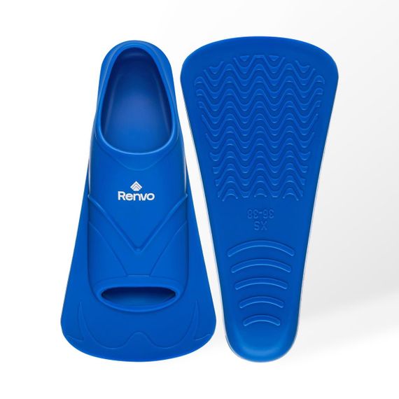 Короткі ласти для тренування в басейні Renvo Bustelo із закритою п'ятою Синій 34-36 (SF110-04 34-36)