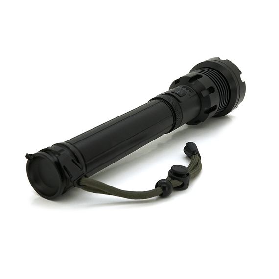 Ліхтар ручний Voltronic XHP90, 1LED XHP90, 45W, бічний світлодіод, 7 режими, ZOOM, 2х18650/6200mah, Black, IP40, кабель | Зображення 1