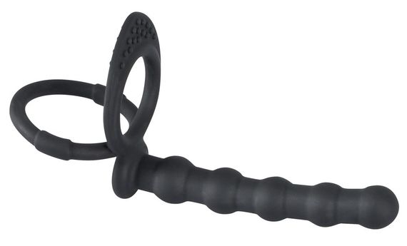 Насадка для двойного проникновения - Black Velvets Cock & Ball Ring Sex Aura | Зображення 1