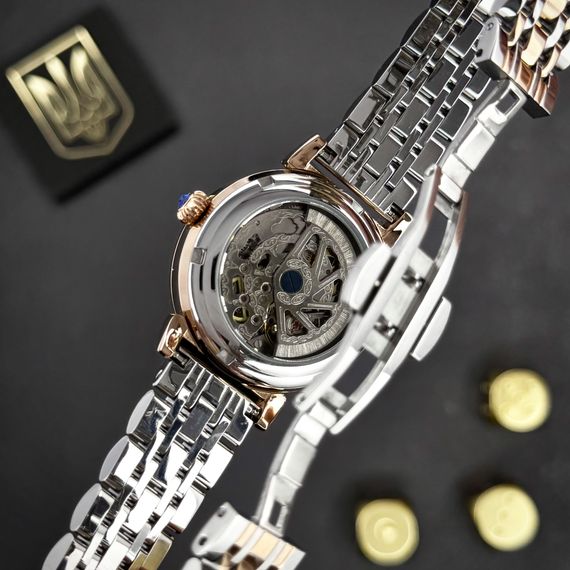 Класичний жіночий годинник Awarder 047 Де би не була Silver-Gold-Black, водонепроникний | Зображення 6