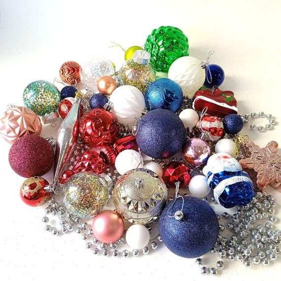 Набір новорічних іграшок 38 шт асорті | прикраси ялинкові | новорічні іграшки
