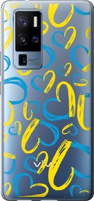 Чехол на Vivo X50 Pro Plus Сердца UA "5292u-2056-17620"
